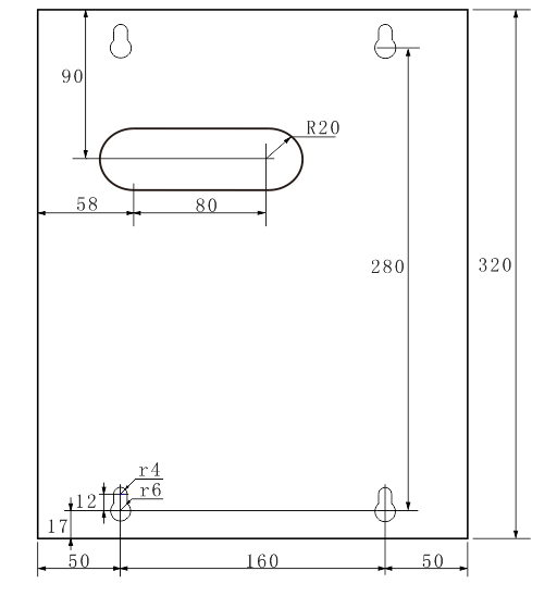 IB-L201干式变压器温控器尺寸图